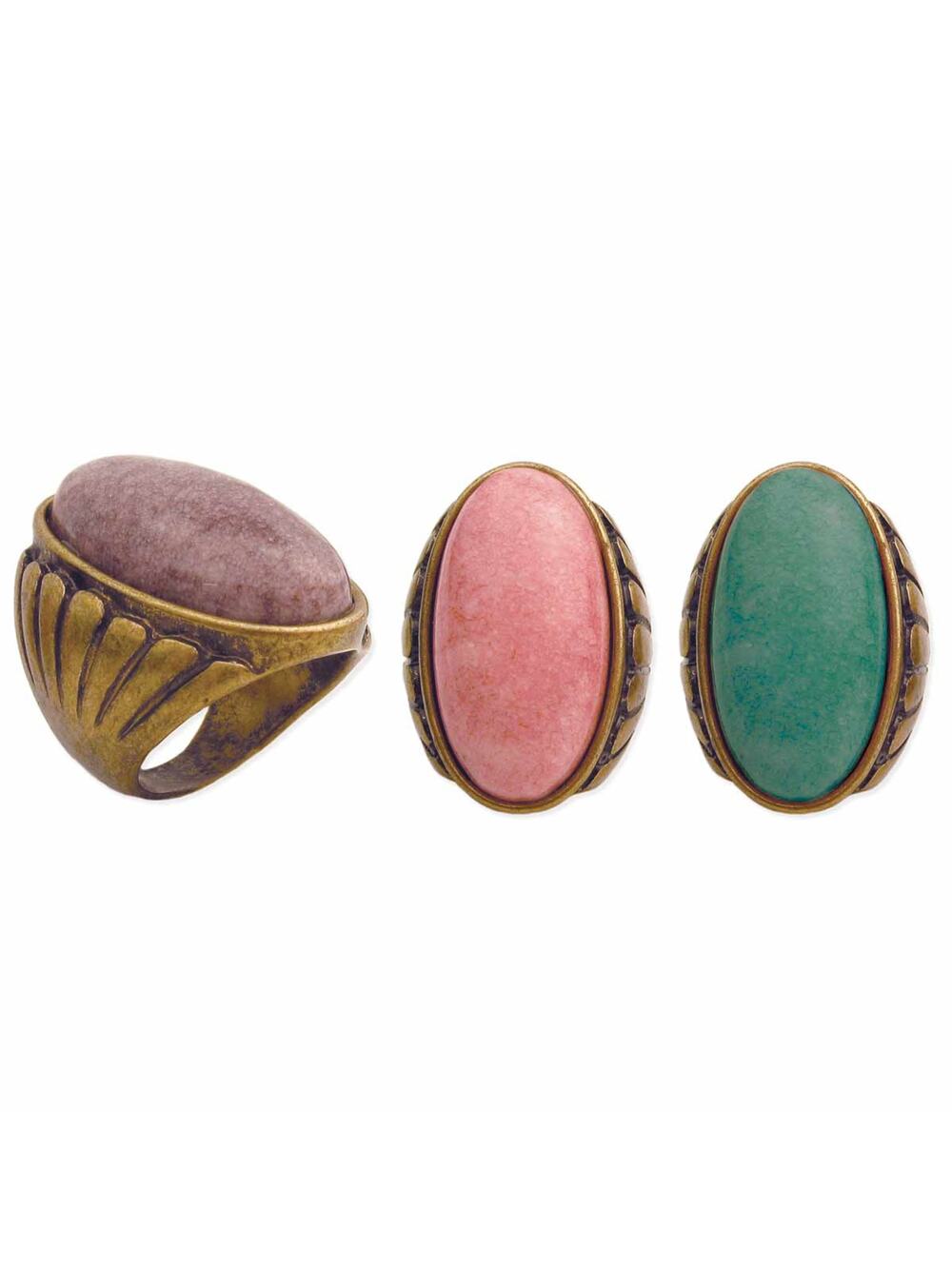 ZAD - Roaring Twenties Pastel Stone Gold Ring